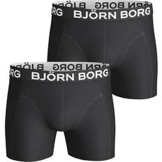 Björn Borg Sous-vêtements Björn Borg Solid Shorts 2-Pack Male Ropa Interior Negro