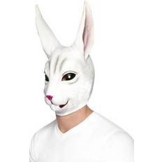 White Head Masks Fancy Dress Smiffys Rabbit Mask