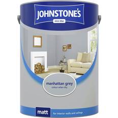 Johnstones Grey Paint Johnstones Matt Wall Paint Manhattan Grey 5L