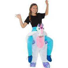 Animals Fancy Dresses Smiffys Kids Piggyback Unicorn Costume