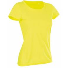 Dam - Fitness & Gymträning - Gula T-shirts Stedman Active Cotton Touch Women - Cyber Yellow