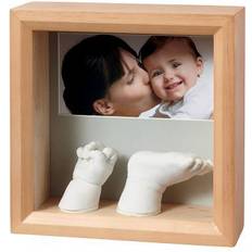 Hand & Footprints Baby Art My Baby Sculpture Wooden Frame