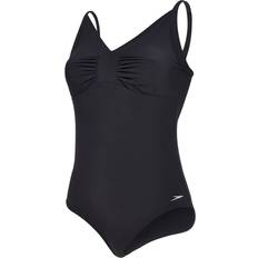 Dame - Elastan / Lycra / Spandex Badedrakter Speedo Sculpture Watergem Swimsuit - Black