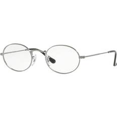 Ray-Ban OVAL Monture Gunmetal Verres Incolore 51-21