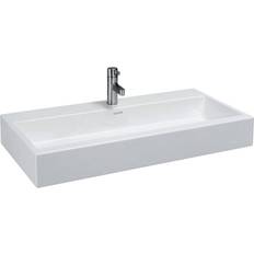 Fregadero doble Lavabos de baño Laufen Living City Aufsatzwaschtisch 1000 x 460 mm Weiß