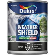 Dulux Black - Metal Paint Dulux Weathershield Quick Dry Exterior Wood Paint, Metal Paint Black 0.75L