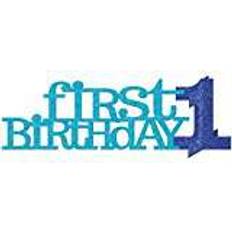 Amscan Decor Glitter Centrepiece First Birthday Boy Blue