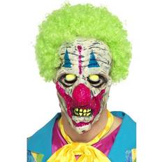 Maskers Smiffys UV clown masker met haar