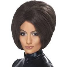 90'erne Korte parykker Kostumer Smiffys Posh Power Wig Brown