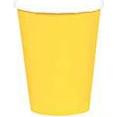 Paper Cups Amscan Paper Cup Sunshine Yellow 8-pack