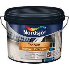 Svart - Utomhusfärger Målarfärg Nordsjö Tinova Premium Exterior+ Träfasadsfärg Svart 10L