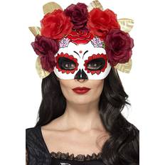 Halloween - Men/Women Eye Masks Smiffys Day of the Dead Rose Eyemask