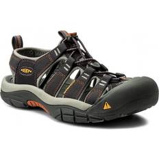 Fast Lacing System - Men Sport Sandals Keen Newport H2 - India Ink/Rust