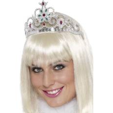 Smiffys Flower Jewelled Tiara Silver