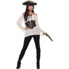 Smiffys Deluxe Pirate Shirt Ladies Ivory