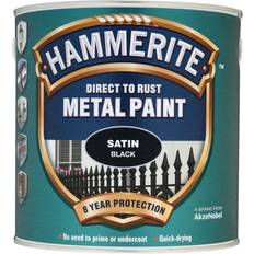 Hammerite Direct to Rust Hammered Effect Metal Paint Black 2.5L