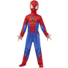 Rubies Costume Spiderman Classico per ragazzi ragazza, Tuta stampata, copriscarpe maschera, Oficiale Marvel per Carnevale, Halloween, Natale cumpleanno