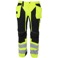 ProJob 6513 Stretch Huomiohousut En Iso 20471 Luokka Keltainen/laivastonsininen