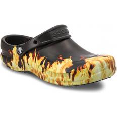 Dame - Orange Udetøfler Crocs Bistro Graphic - Black/Yellow/Orange
