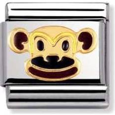 Monkey link Nomination Composable Classic Link Monkey Charm - Silver/Gold