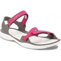 Crocs Gris Sandalias deportivas Crocs Swiftwater Webbing - Paradise Pink/Smoke