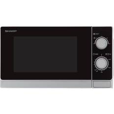 800 W Mikrovågsugnar Sharp R-200INW Silver, Svart