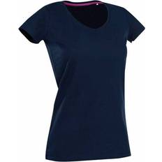 Claire V-Neck T-shirt - Marina Blue