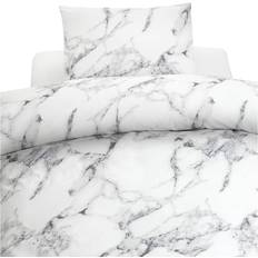 Borganäs Marble Dynebetræk Grå (220x210cm)