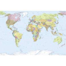 World map wallpaper Komar World Map (XXL4-038)