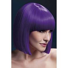 Women Short Wigs Smiffys Fever Lola Wig Purple