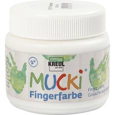 À base d'eau Peintures pour les doigts Kreul Mucki Finger Paint White 150ml