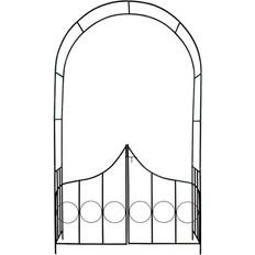 tectake Arche de Jardin Avec Portail - Vert 140x240cm