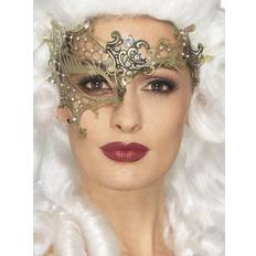 Karneval Masken Smiffys Deluxe Metal Filigree Half Eyemask