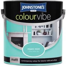 Johnstones Colour Vibe Ceiling Paint, Wall Paint Miami Mint 2.5L