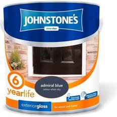 Johnstones Weatherguard 6 Year Exterior Gloss Metal Paint, Wood Paint Admiral Blue 2.5L