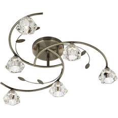 Brass Ceiling Flush Lights Searchlight Electric Sierra Ceiling Flush Light 61cm