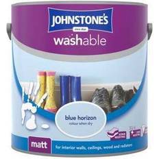 Johnstones Blue Paint Johnstones Washable Matt Ceiling Paint, Wall Paint Blue 2.5L