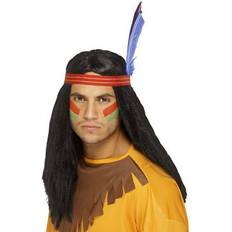 Mannen Lange Pruiken Smiffys Indianen pruik Native American John