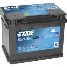 Batterie de voiture - Piles Batteries et Chargeurs Exide Batterie Agm L2 12v 60ah 680a 242x175x190 d Ek600