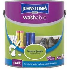 Johnstones Washable Matt Wall Paint, Ceiling Paint Green 2.5L