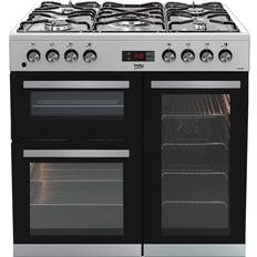 90cm - Convection/ Fan Oven Gas Cookers Beko KDVF90X Stainless Steel