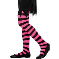 Smiffys Collants Sorcière Enfant Fuschia/Noir Noir