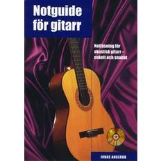 Musik Ljudböcker Notguide för gitarr inkl CD: notläsning för akustisk gitarr - enkelt och snabbt (Ljudbok, CD, 2010)