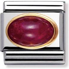 Ruby Jewellery Nomination Composable Classic Link July Birthstone Charm - Silver/Gold/Ruby