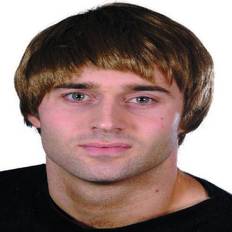 90's Short Wigs Fancy Dress Smiffys Guy Wig Brown