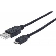 Manhattan Hi-Speed USB A-USB Micro-B 2.0 9.8ft