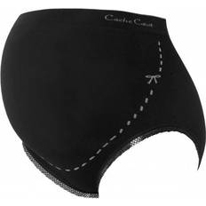 Cache Coeur Culotte de grossesse taille haute noire Noir