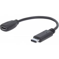 Manhattan Hi-Speed USB C-USB Micro-B 2.0 0.2m