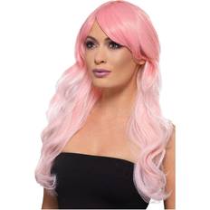 Damer Parykker Smiffys Fashion Ombre Wig Wavy Long Pink