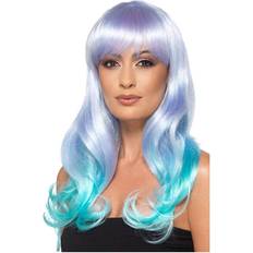 Eläimet Pitkät Peruukit Smiffys Fashion Unicorn Pastel Wig Wavy Long